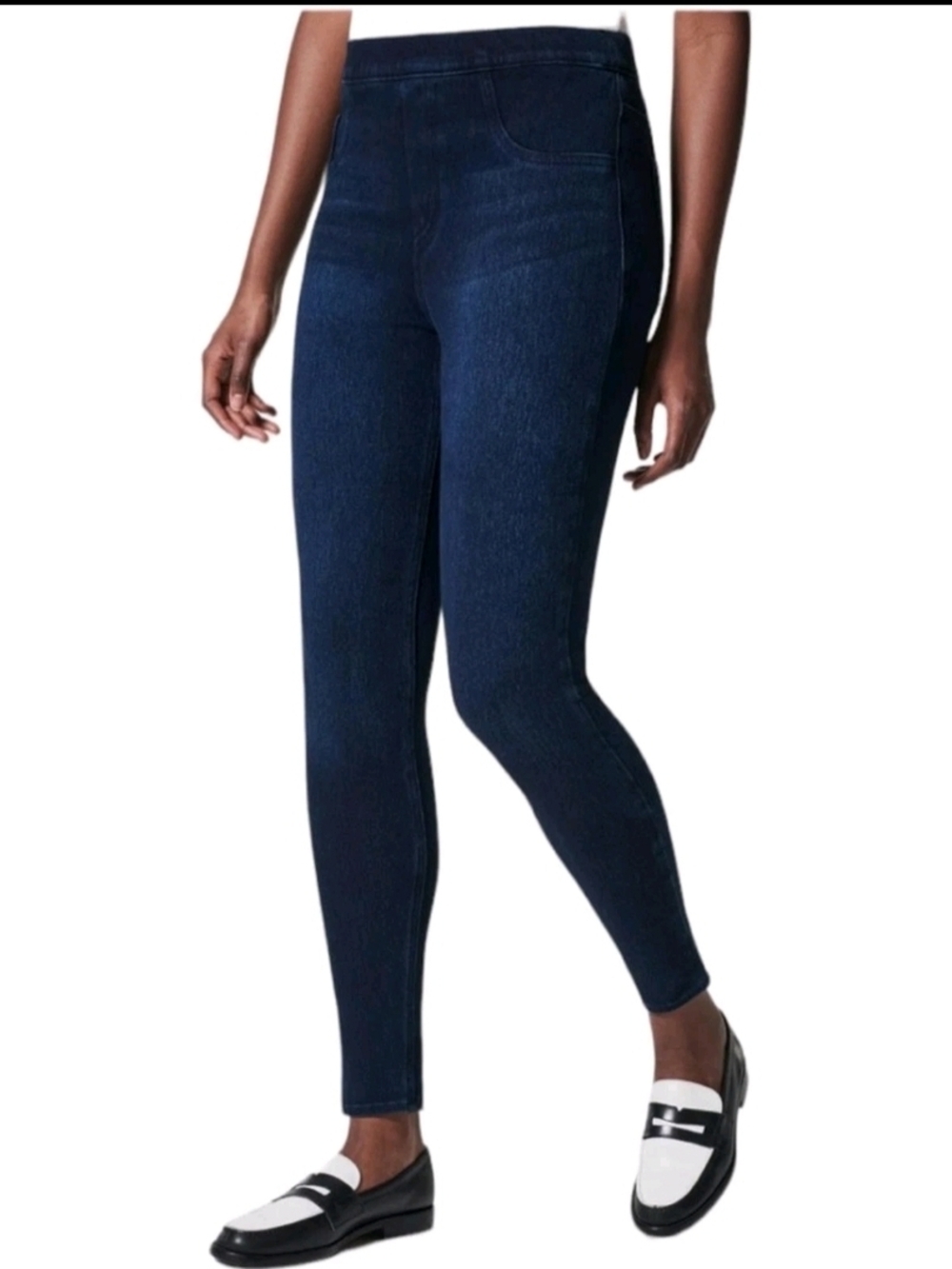 SPANX Dark Blue Slim Stretch Jeggings - Picture 2 of 7